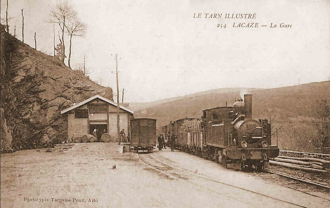 Agrandir l'image De la gare de Lacaze à la gare de Pierre-Ségade