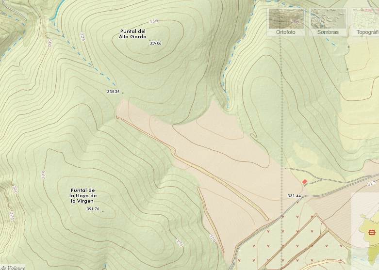 Carte l'Alto de la Hoya de la Virgen