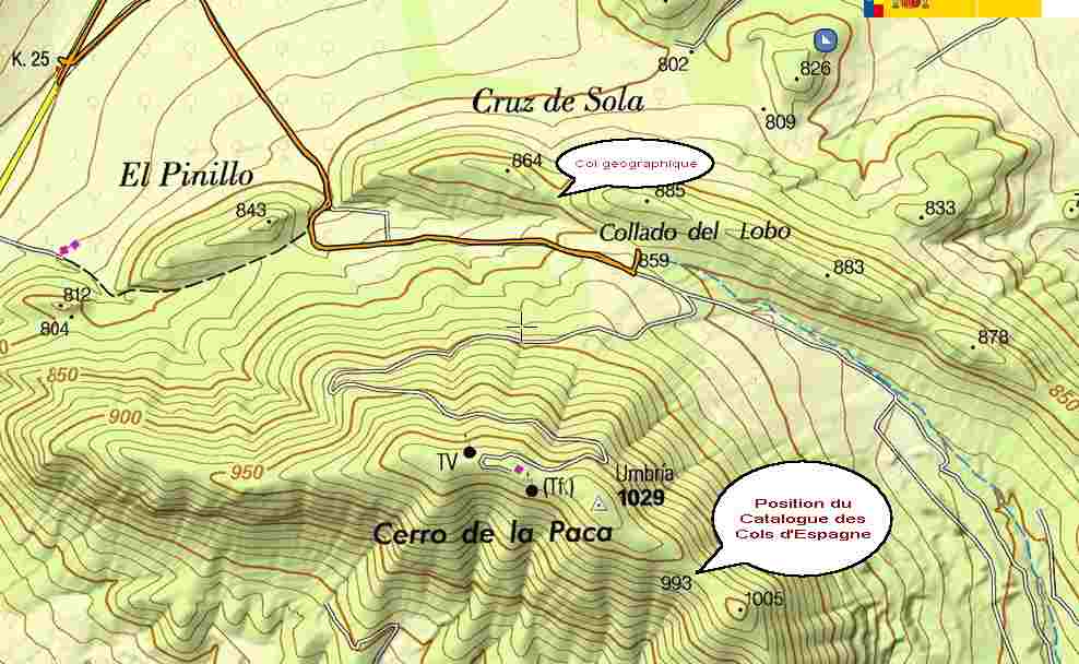 Carte du Collado del Lobo