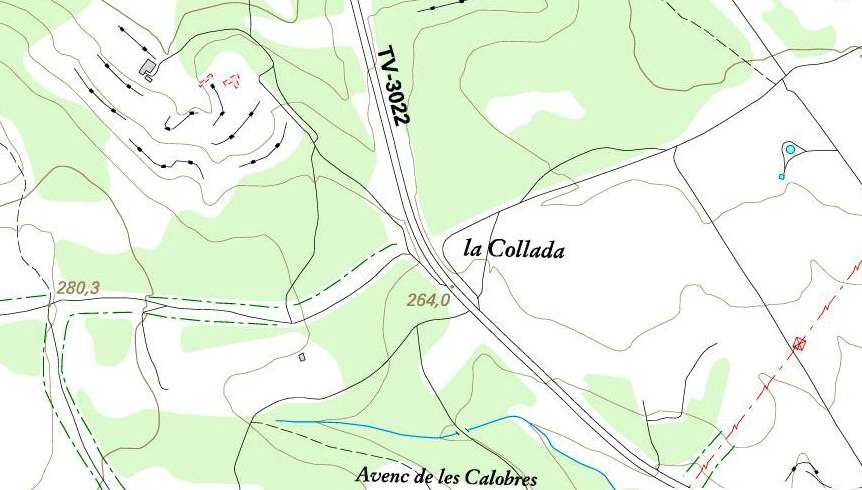 Carte avec position de La Collada